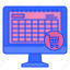 calendar, cyber, monday, online, store, shop, commerce, computer 