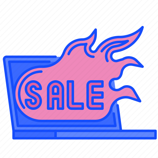 Hot, deal, shopping, ecommerce, offer, sale, laptop icon - Download on Iconfinder