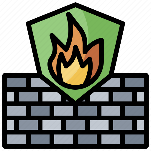Concrete, fire, firewall, infrastructure, prevention, protected, shield icon - Download on Iconfinder