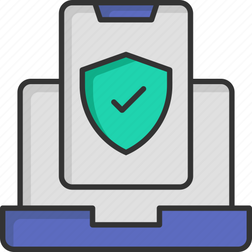 Access, cyber security, laptop, protection, shield icon - Download on Iconfinder
