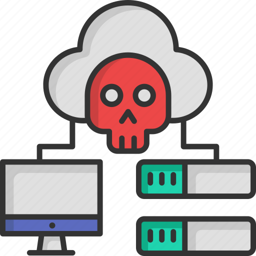 Attack, cloud service, denial, laptop, service icon - Download on Iconfinder