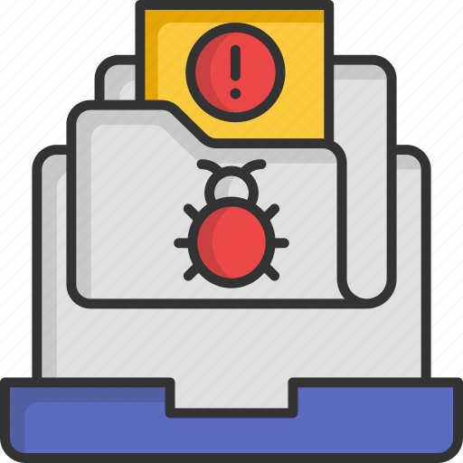 Bug, cyber attack, defect, folder, virus icon - Download on Iconfinder