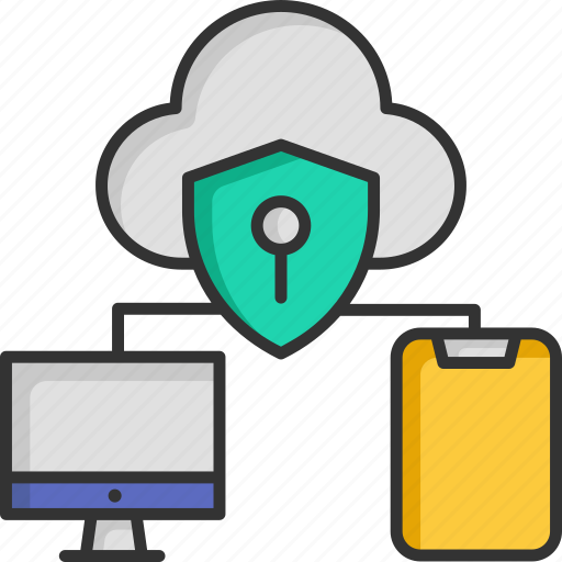 Cloud, cloud computing, hosting server, network, security icon - Download on Iconfinder