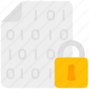 encrypted, file, data, cyber, security, digital, padlock