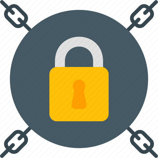 Padlock, lock, chain, cyber, security, digital, protection icon - Download on Iconfinder