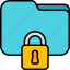 secure, folder, padlock, cyber, security, digital, lock 