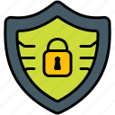 shield, padlock, lock, cyber, security, digital, secure