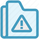 alert, files, folder, interface, storage, warning
