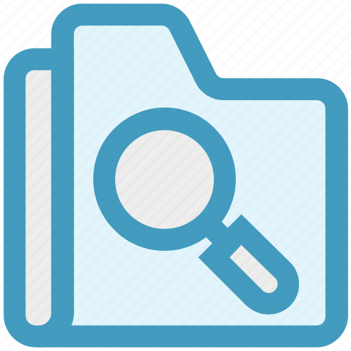 Find, folder, magnifier, magnifying glass, search, security icon - Download on Iconfinder