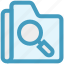 find, folder, magnifier, magnifying glass, search, security 