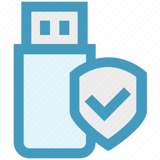 Accept, data protection, data security, flash drive, shield, usb protection icon - Download on Iconfinder