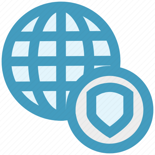 Cyber, globe, protection, security, shield, world icon - Download on Iconfinder