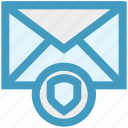 envelope, letter, protection, secure mail, security, shield