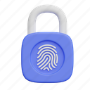 fingerprint, lock, identification, locked, scan