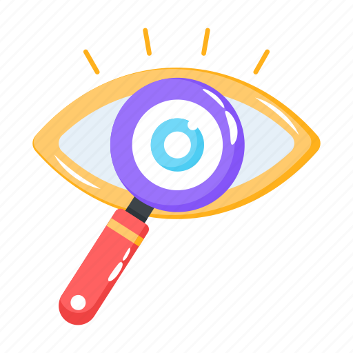 Observation, magnify, magnifying glass, inspection, vision icon - Download on Iconfinder