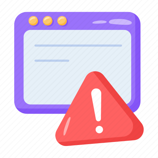 Website error, browser error, website issue, warning website, site error icon - Download on Iconfinder