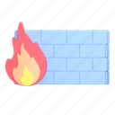wall, burn, fire