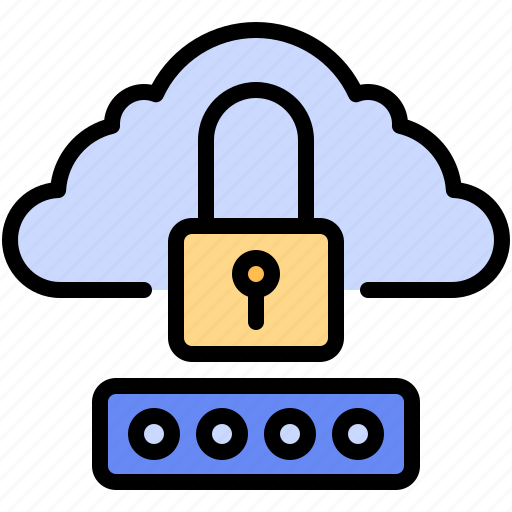 Cloud, privacy, computing, server, data, internet, password icon - Download on Iconfinder