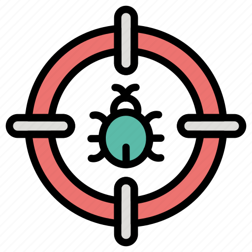 Bug, target, malware, virus, infection icon - Download on Iconfinder