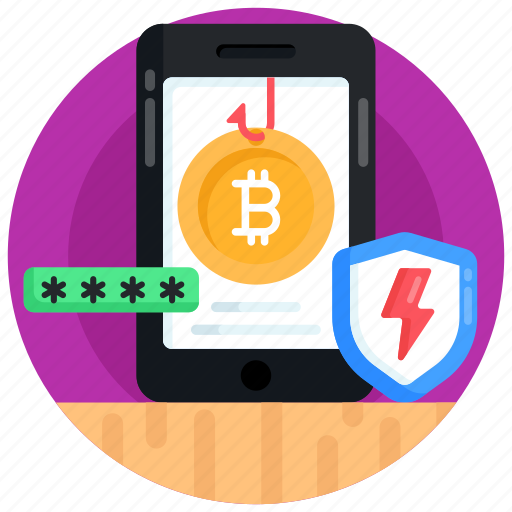 Banking app, finance app, bitcoin phishing, phishing money, bitcoin scam icon - Download on Iconfinder