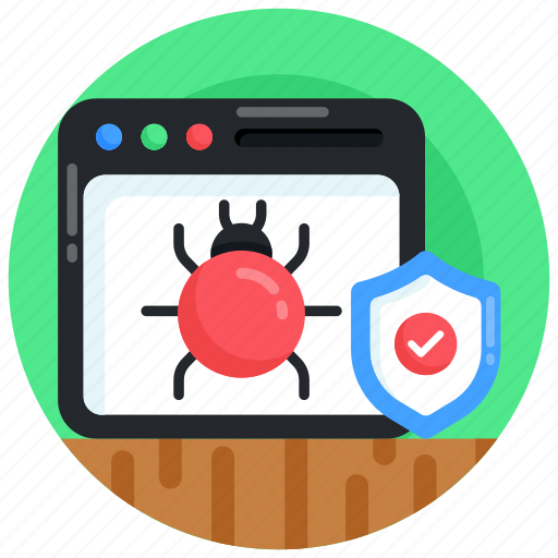 Web bug, bug protection, web antivirus, website safety, bug safety icon - Download on Iconfinder