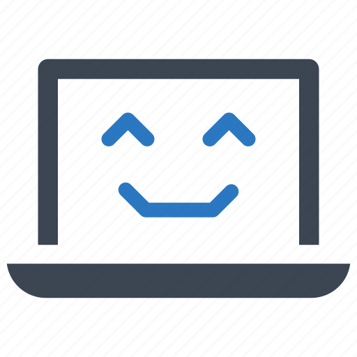 Cheerful, laptop, smile, secured icon - Download on Iconfinder