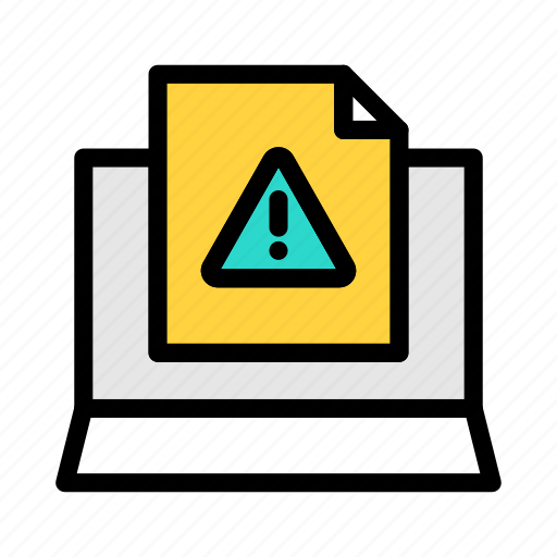 File, danger, cybersecurity, laptop, computer icon - Download on Iconfinder