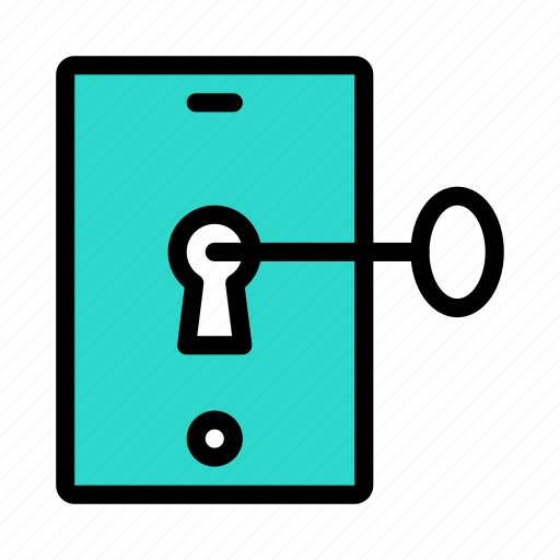 Key, lock, cyber, security, phone icon - Download on Iconfinder