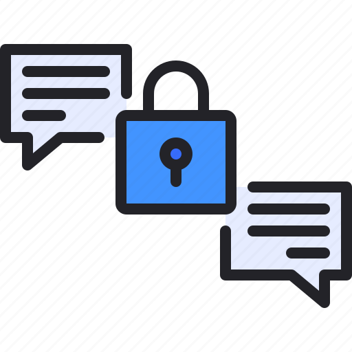 Chat, encryption, locked, security, speech icon - Download on Iconfinder