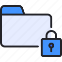 document, file, folder, locked, padlock