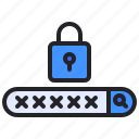 locked, padlock, password, search, security