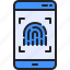 finger, fingerprint, print, security, smartphone 
