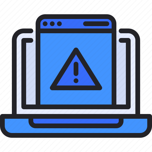 Laptop, sign, virus, warning, web icon - Download on Iconfinder