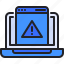 laptop, sign, virus, warning, web 