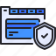 card, credit, protection, shield, web 