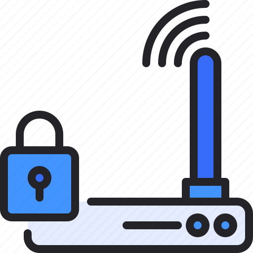 Locked, modem, router, security, wifi icon - Download on Iconfinder