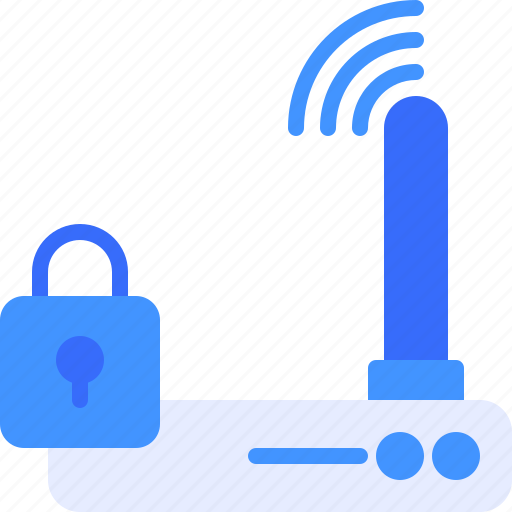 Locked, modem, router, security, wifi icon - Download on Iconfinder