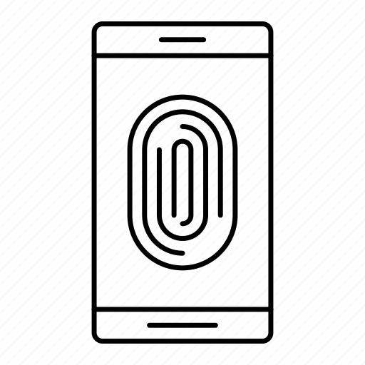 Mobile, fingerprint, safety, password, protection security icon - Download on Iconfinder