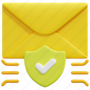 email, mail, shield, cyber, security, digital, protection, 3d 