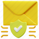 email, mail, shield, cyber, security, protection, digital, 3d 