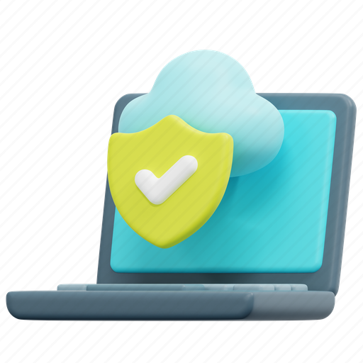 Data, security, cloud, shield, cyber, protection, digital 3D illustration - Download on Iconfinder