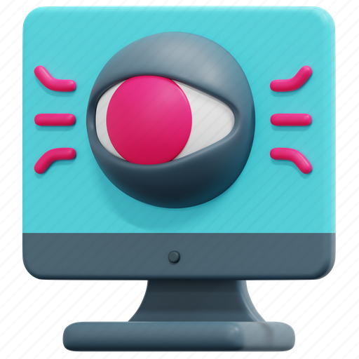 Snooping, eye, snoop, cyber, security, computer, digital 3D illustration - Download on Iconfinder