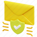 email, mail, shield, cyber, digital, security, protection, 3d 