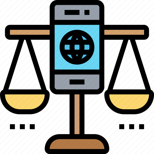 Legislation, balance, cyberlaw, internet, regulations icon - Download on Iconfinder