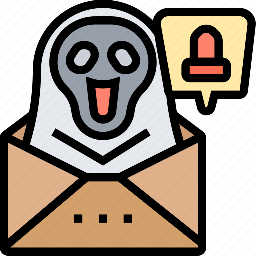 Notification, ghost, evil, letter, hacked icon - Download on Iconfinder
