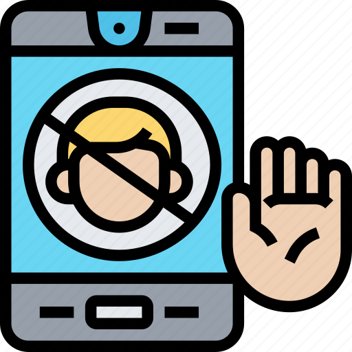 Blocking, banning, smartphone, contract, rejection icon - Download on Iconfinder