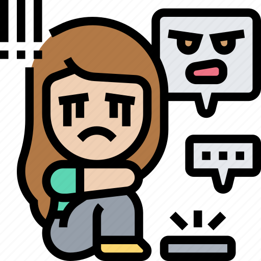 Intimidate, coerce, blaming, depression, anxiety icon - Download on Iconfinder