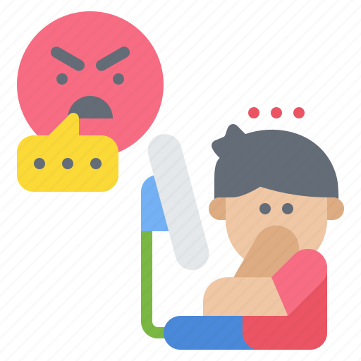 Cyberbullying, harassment, scold, offensive, anxiety icon - Download on Iconfinder