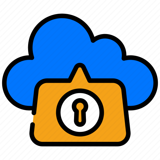 Protection, cloud, lock, safety, storage icon - Download on Iconfinder