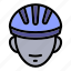 cyclist, helmet 